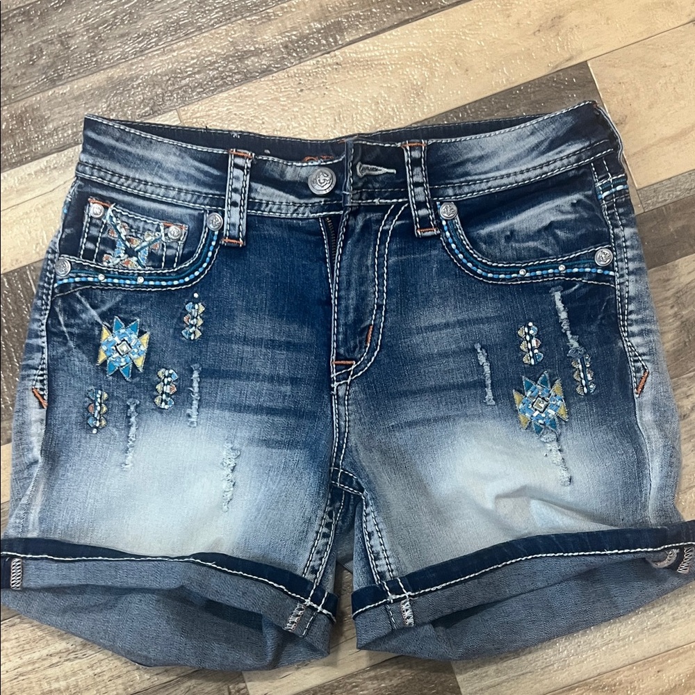 Grace in LA Embellished Jean Shorts
